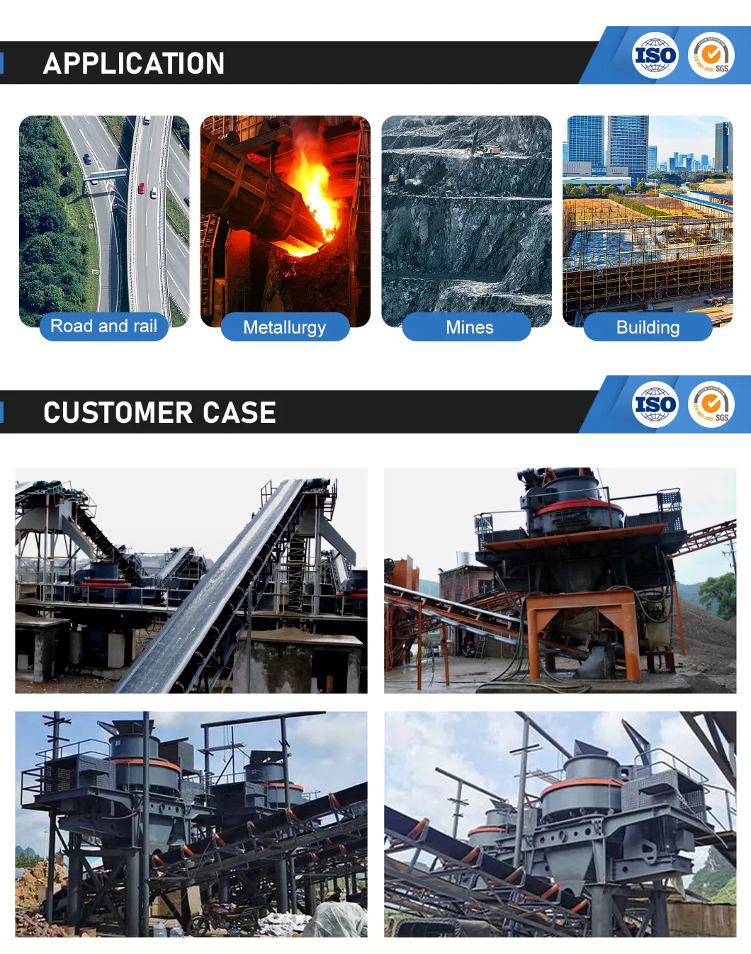 VSI Sand Making Machine 50-500t/H, ISO Certified for Quarry & Mining