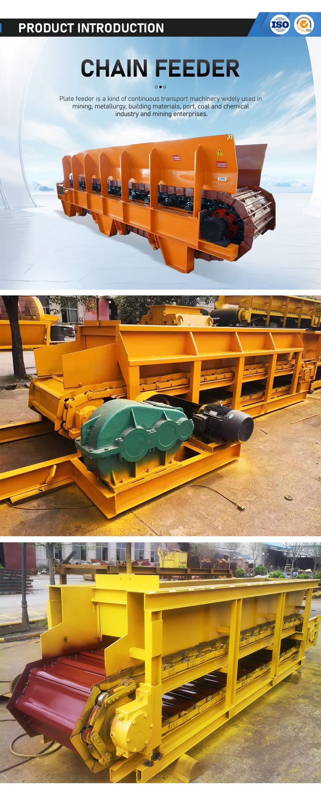 Automatic Plate Chain Coal Feeder Conveyor - Heavy Duty Mining Conveyor Equipment