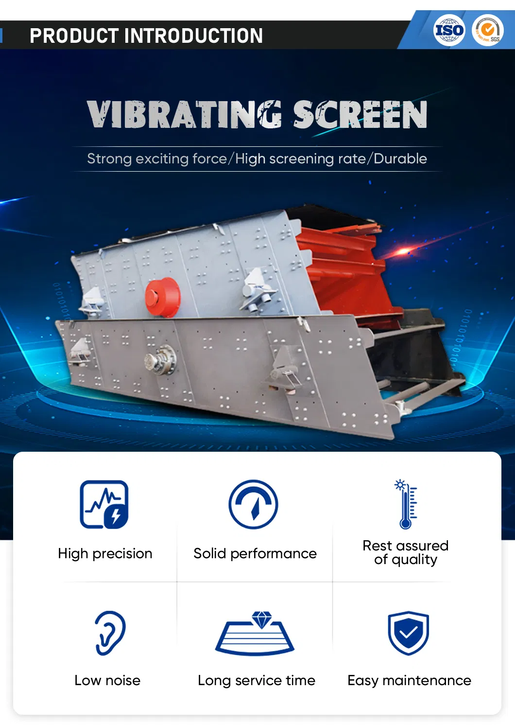Yk Series High Efficiency Circular Industry Linear Vibration Vibrating Screen