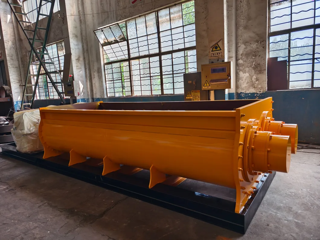 High Efficiency Double Paddle Mixer for Concrete Blocks 5.5kw Motor Low Energy Consumption Design